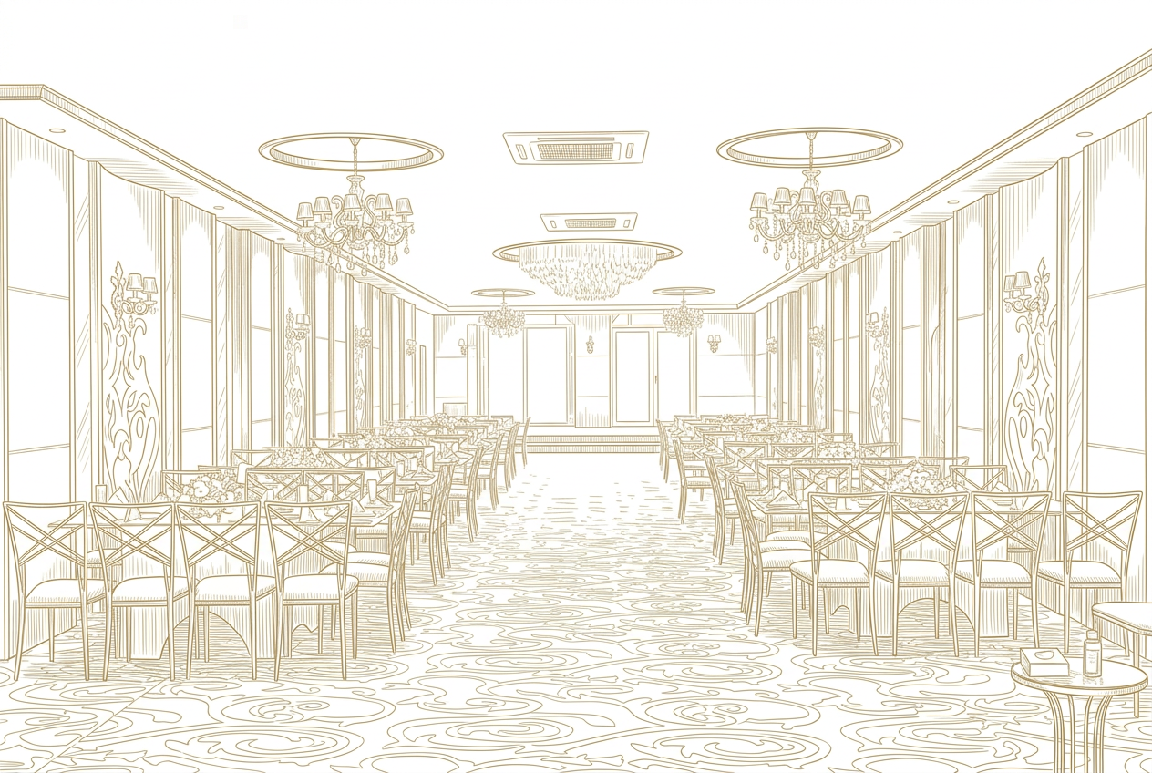 Wedding venue illustration